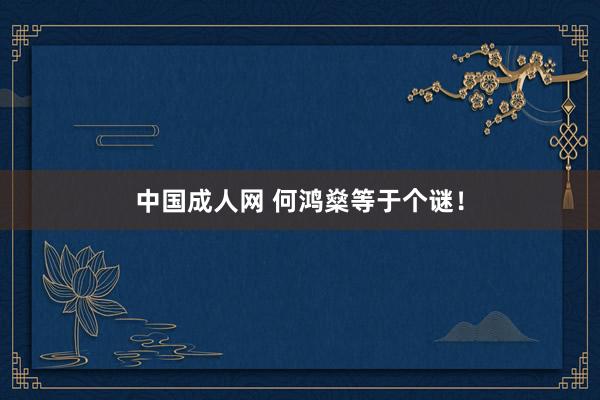 中国成人网 何鸿燊等于个谜！