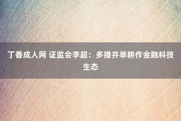 丁香成人网 证监会李超：多措并举耕作金融科技生态