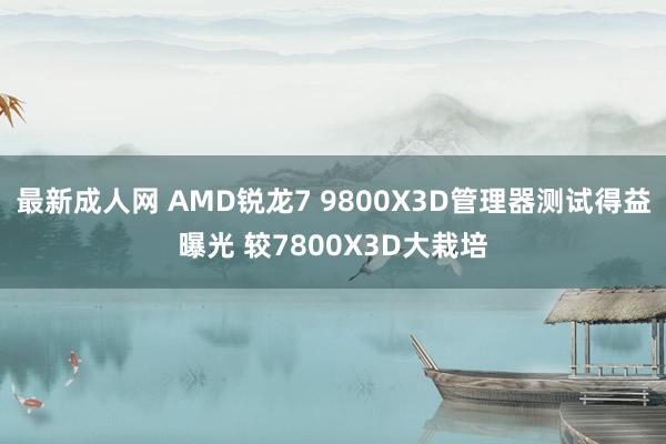 最新成人网 AMD锐龙7 9800X3D管理器测试得益曝光 较7800X3D大栽培
