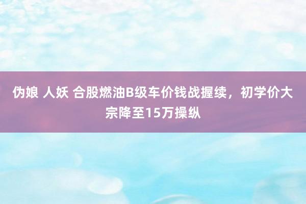 伪娘 人妖 合股燃油B级车价钱战握续，初学价大宗降至15万操纵