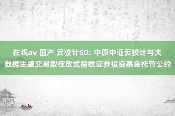 在线av 国产 云狡计50: 中原中证云狡计与大数据主题交易型绽放式指数证券投资基金托管公约