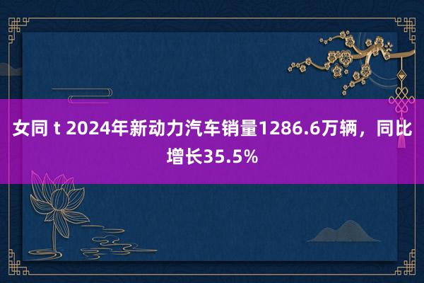 女同 t 2024年新动力汽车销量1286.6万辆，同比增长35.5%