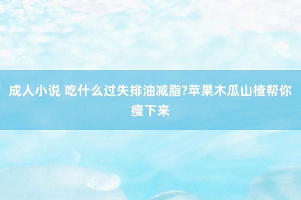 成人小说 吃什么过失排油减脂?苹果木瓜山楂帮你瘦下来