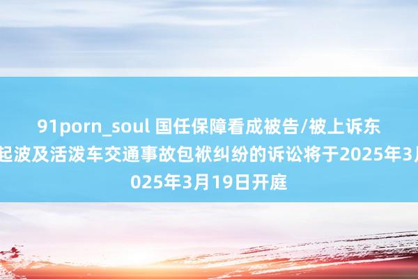 91porn_soul 国任保障看成被告/被上诉东说念主的1起波及活泼车交通事故包袱纠纷的诉讼将于2025年3月19日开庭