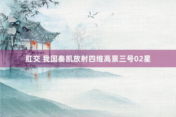 肛交 我国奏凯放射四维高景三号02星