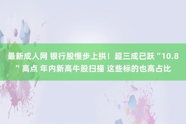 最新成人网 银行股慢步上拱！超三成已跃“10.8”高点 年内新高牛股扫描 这些标的也高占比