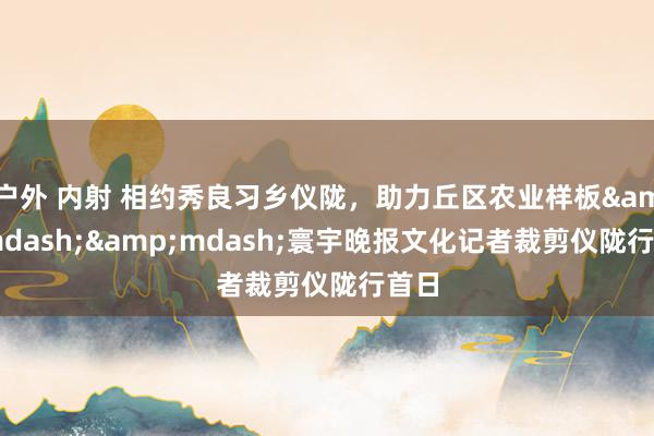 户外 内射 相约秀良习乡仪陇，助力丘区农业样板&mdash;&mdash;寰宇晚报文化记者裁剪仪陇行首日