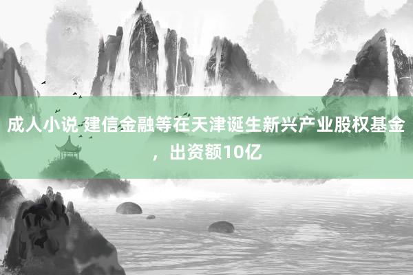 成人小说 建信金融等在天津诞生新兴产业股权基金，出资额10亿