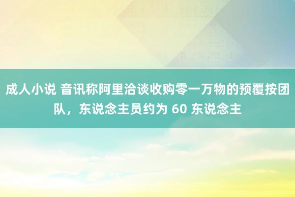 成人小说 音讯称阿里洽谈收购零一万物的预覆按团队，东说念主员约为 60 东说念主