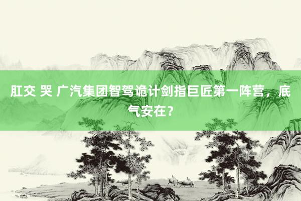 肛交 哭 广汽集团智驾诡计剑指巨匠第一阵营，底气安在？
