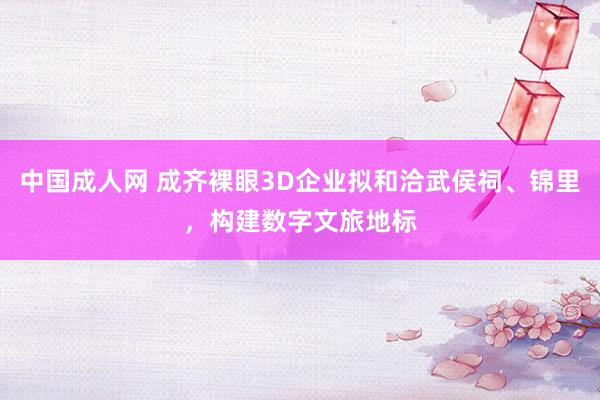 中国成人网 成齐裸眼3D企业拟和洽武侯祠、锦里，构建数字文旅地标