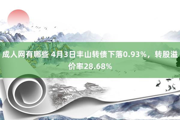 成人网有哪些 4月3日丰山转债下落0.93%，转股溢价率28.68%