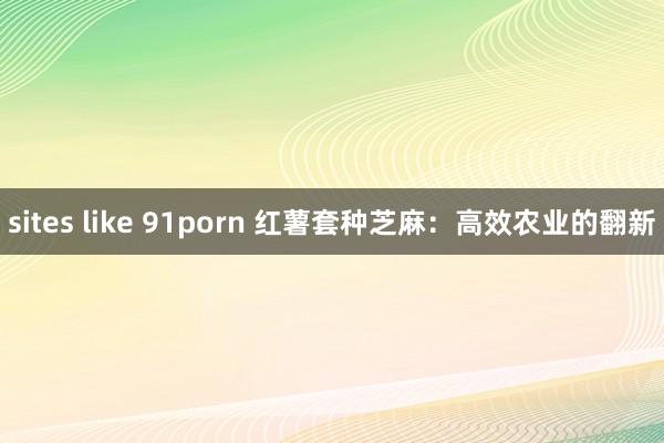 sites like 91porn 红薯套种芝麻：高效农业的翻新