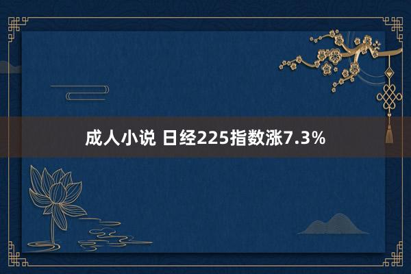 成人小说 日经225指数涨7.3%