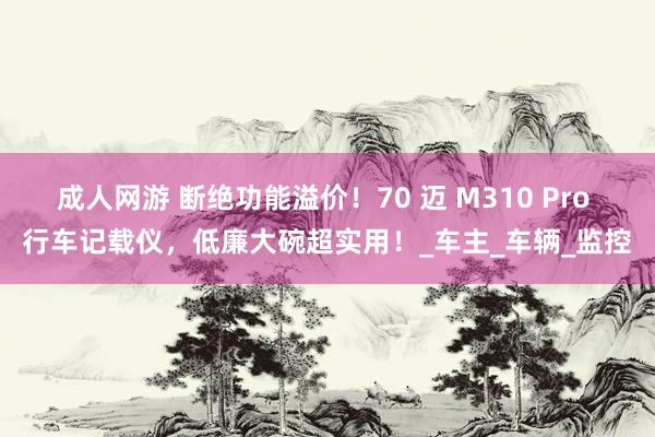 成人网游 断绝功能溢价！70 迈 M310 Pro 行车记载仪，低廉大碗超实用！_车主_车辆_监控