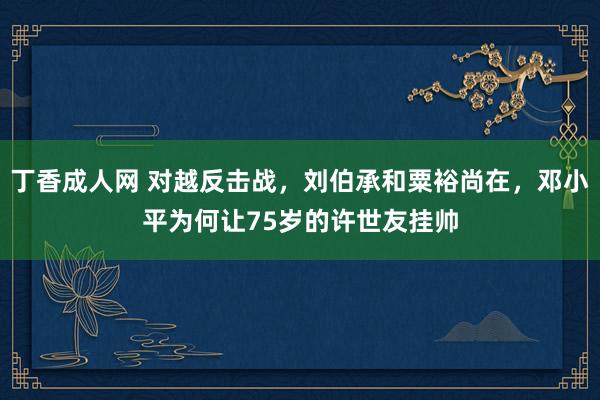 丁香成人网 对越反击战，刘伯承和粟裕尚在，邓小平为何让75岁的许世友挂帅