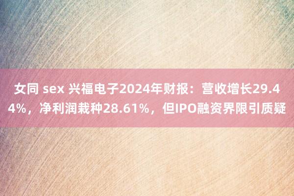 女同 sex 兴福电子2024年财报：营收增长29.44%，净利润栽种28.61%，但IPO融资界限引质疑