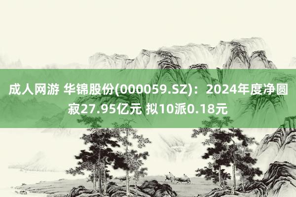 成人网游 华锦股份(000059.SZ)：2024年度净圆寂27.95亿元 拟10派0.18元