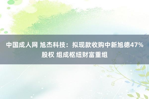 中国成人网 旭杰科技：拟现款收购中新旭德47%股权 组成枢纽财富重组