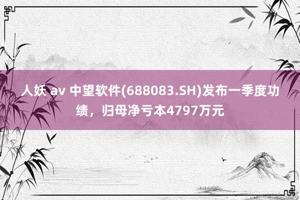 人妖 av 中望软件(688083.SH)发布一季度功绩，归母净亏本4797万元