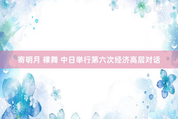 寄明月 裸舞 中日举行第六次经济高层对话