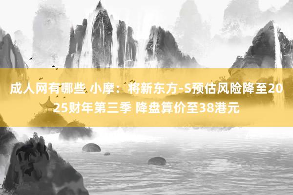 成人网有哪些 小摩：将新东方-S预估风险降至2025财年第三季 降盘算价至38港元