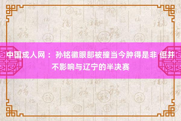 中国成人网 ：孙铭徽眼部被撞当今肿得是非 但并不影响与辽宁的半决赛