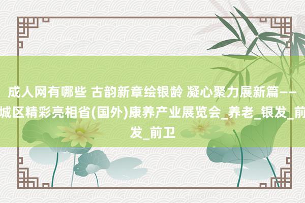 成人网有哪些 古韵新章绘银龄 凝心聚力展新篇——上城区精彩亮相省(国外)康养产业展览会_养老_银发_前卫